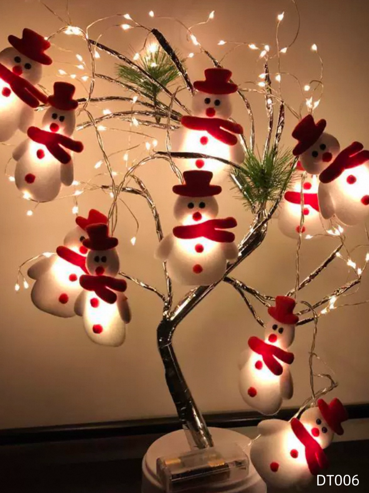 DT006 Christmas Plush Snowman LED Light