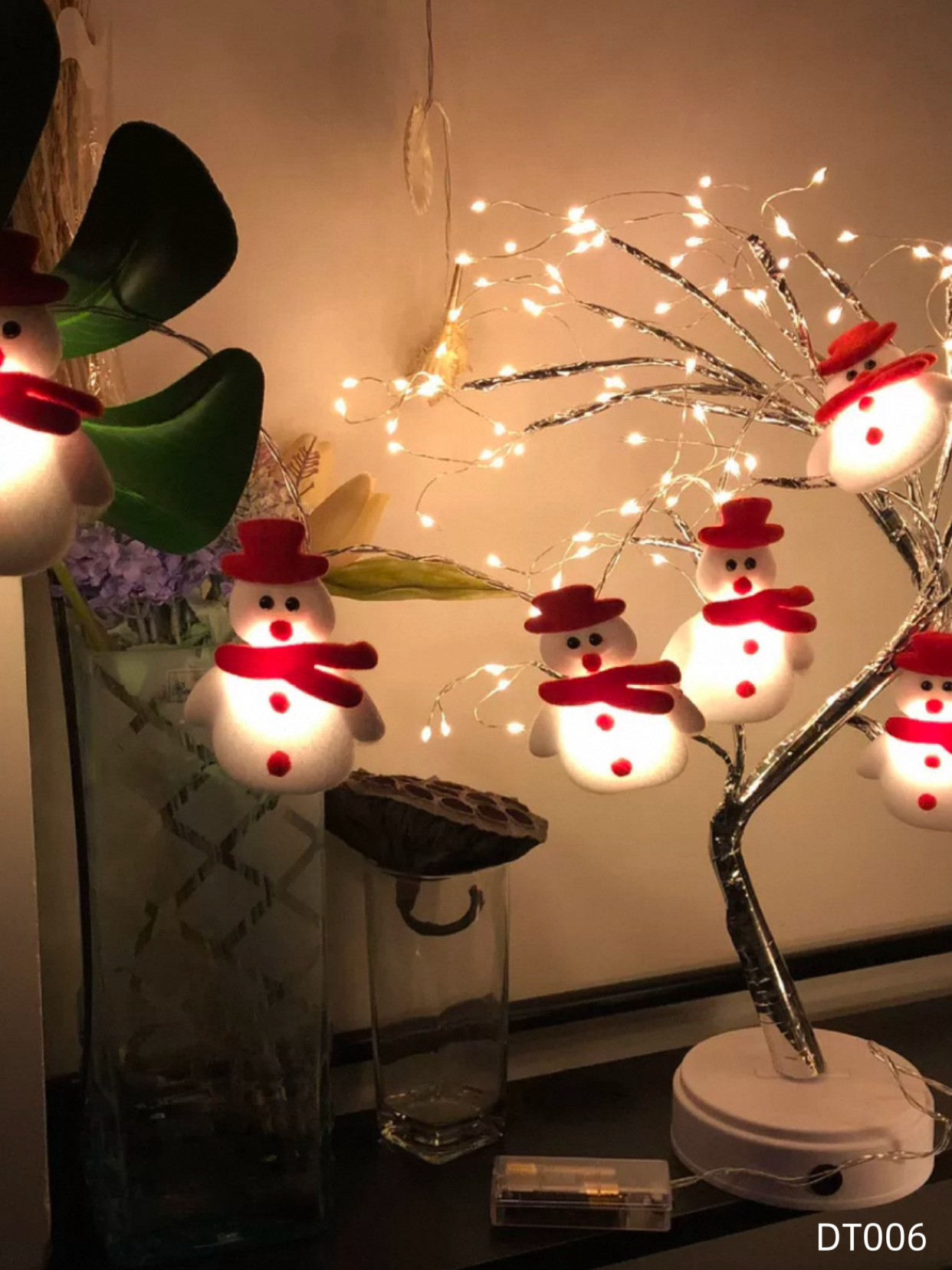 DT006 Christmas Plush Snowman LED Light