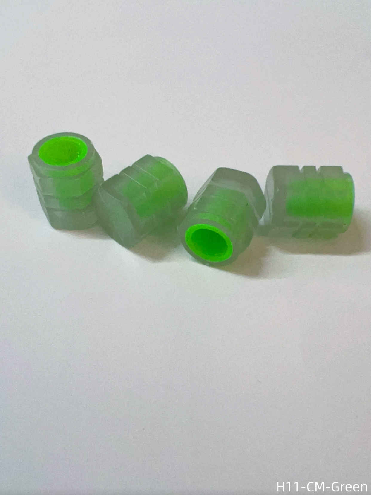 H11-CM-Green Mountain Bike Luminous Valve Cap
