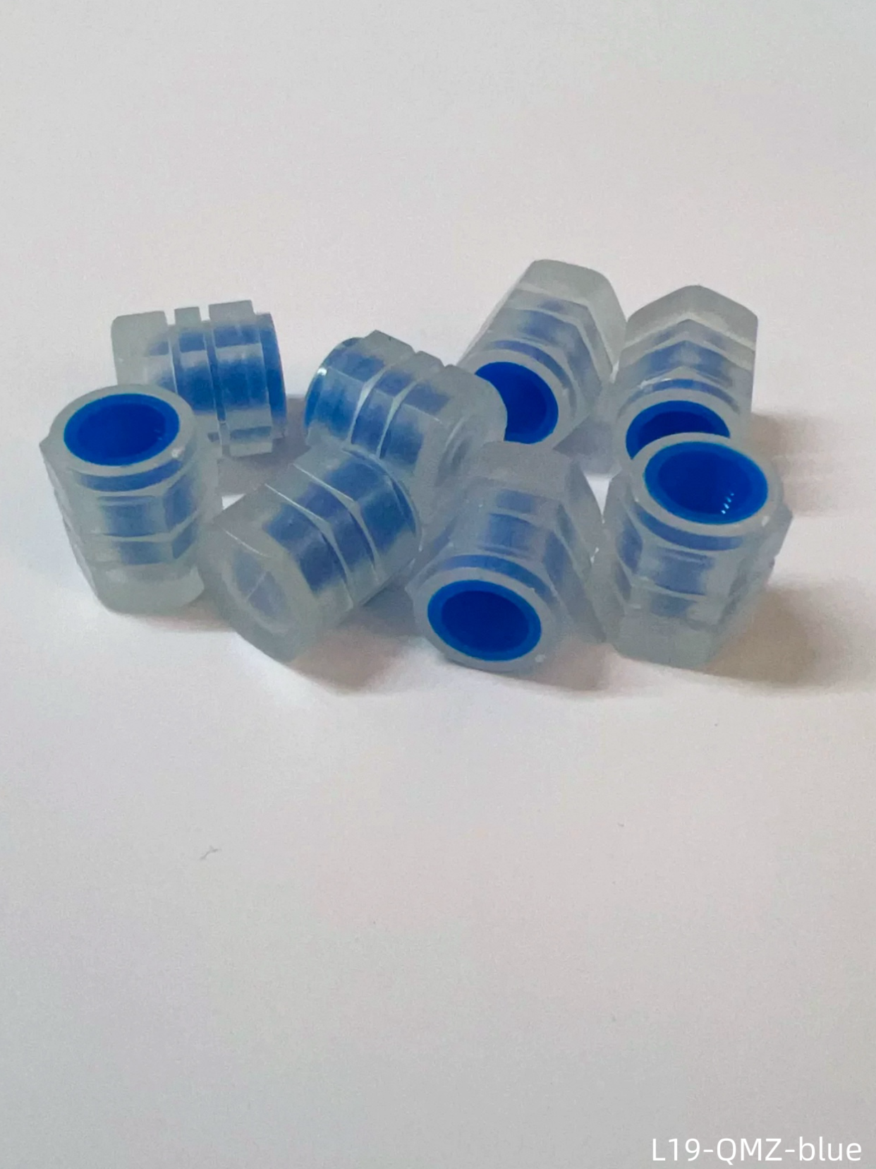 L19-QMZ-blue Mountain Bike Luminous Valve Cap