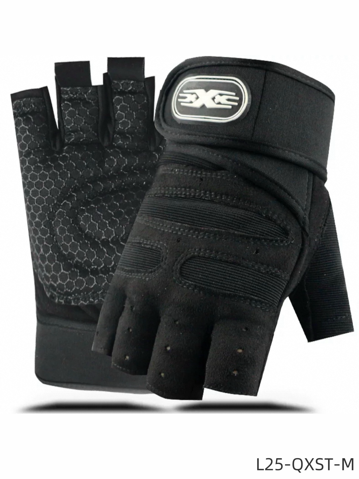 L25-QXST-M Wrist Guard Fitness Half Finger Gloves