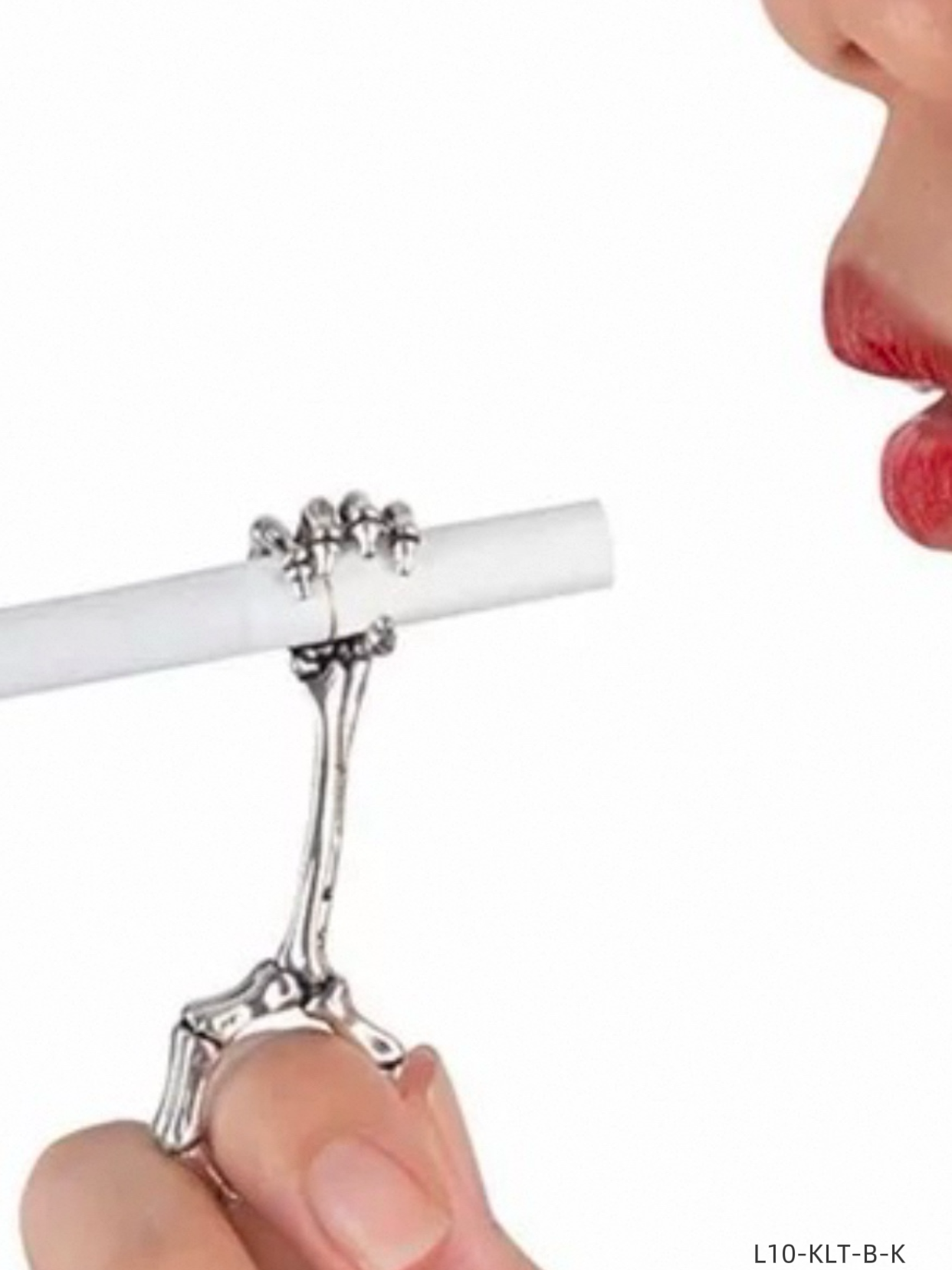 L9-KLT−G-L Skull pattern cigarette holder smoking ring