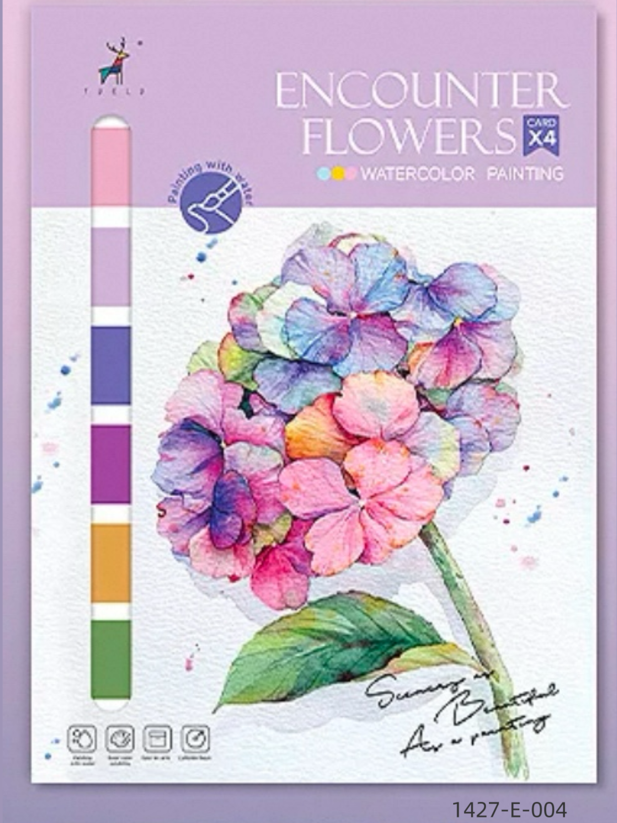 1427-A-004 Watercolor Flower Series Drawing Book