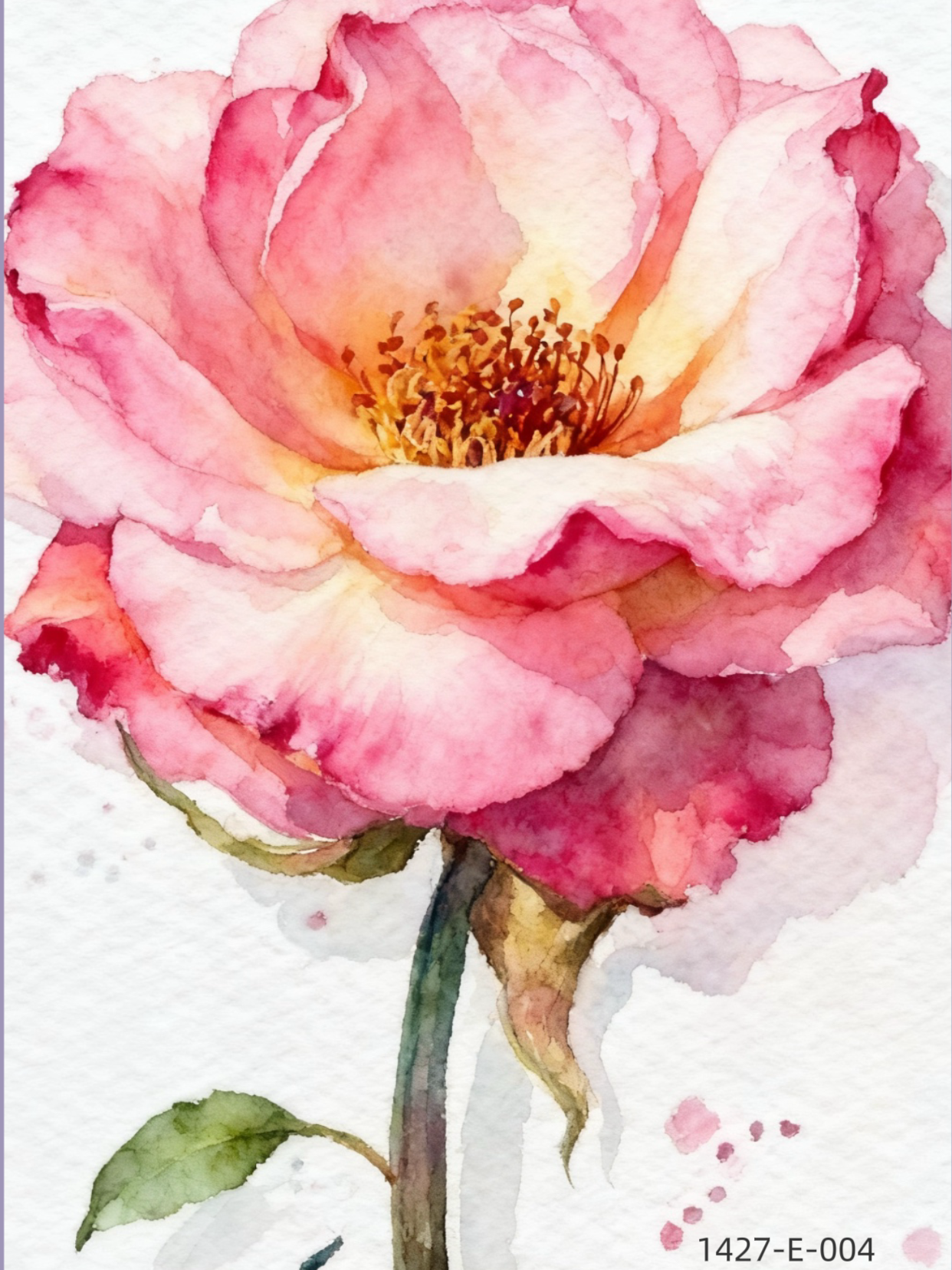 1427-A-004 Watercolor Flower Series Drawing Book